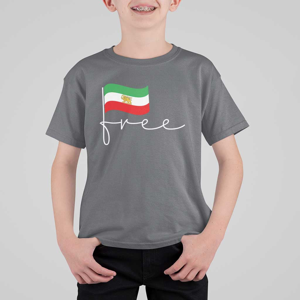 Free Iran Persian Flag T Shirt For Kid Iranian Freedom Supporters Revolution
