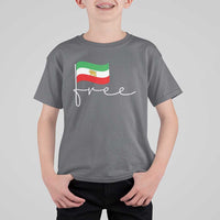 Free Iran Persian Flag T Shirt For Kid Iranian Freedom Supporters Revolution