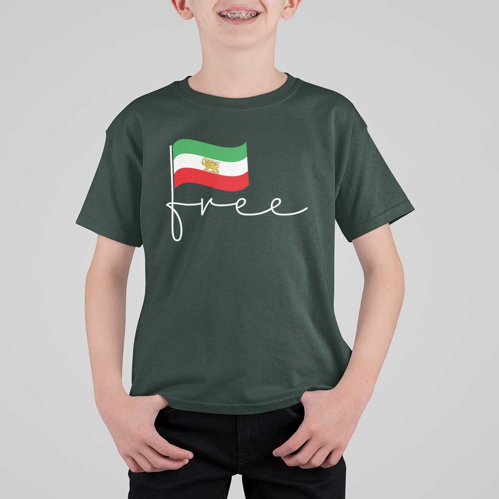 Free Iran Persian Flag T Shirt For Kid Iranian Freedom Supporters Revolution
