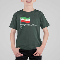 Free Iran Persian Flag T Shirt For Kid Iranian Freedom Supporters Revolution