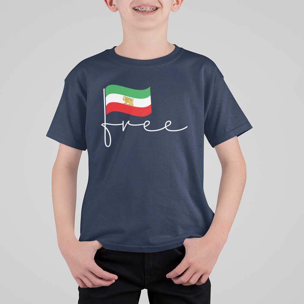 Free Iran Persian Flag T Shirt For Kid Iranian Freedom Supporters Revolution