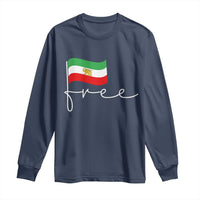 Free Iran Persian Flag Long Sleeve Shirt Iranian Freedom Supporters Revolution