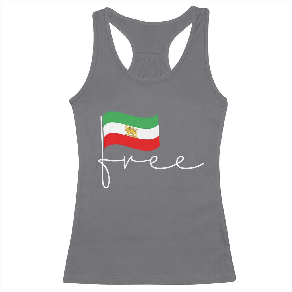 Free Iran Persian Flag Racerback Tank Top Iranian Freedom Supporters Revolution