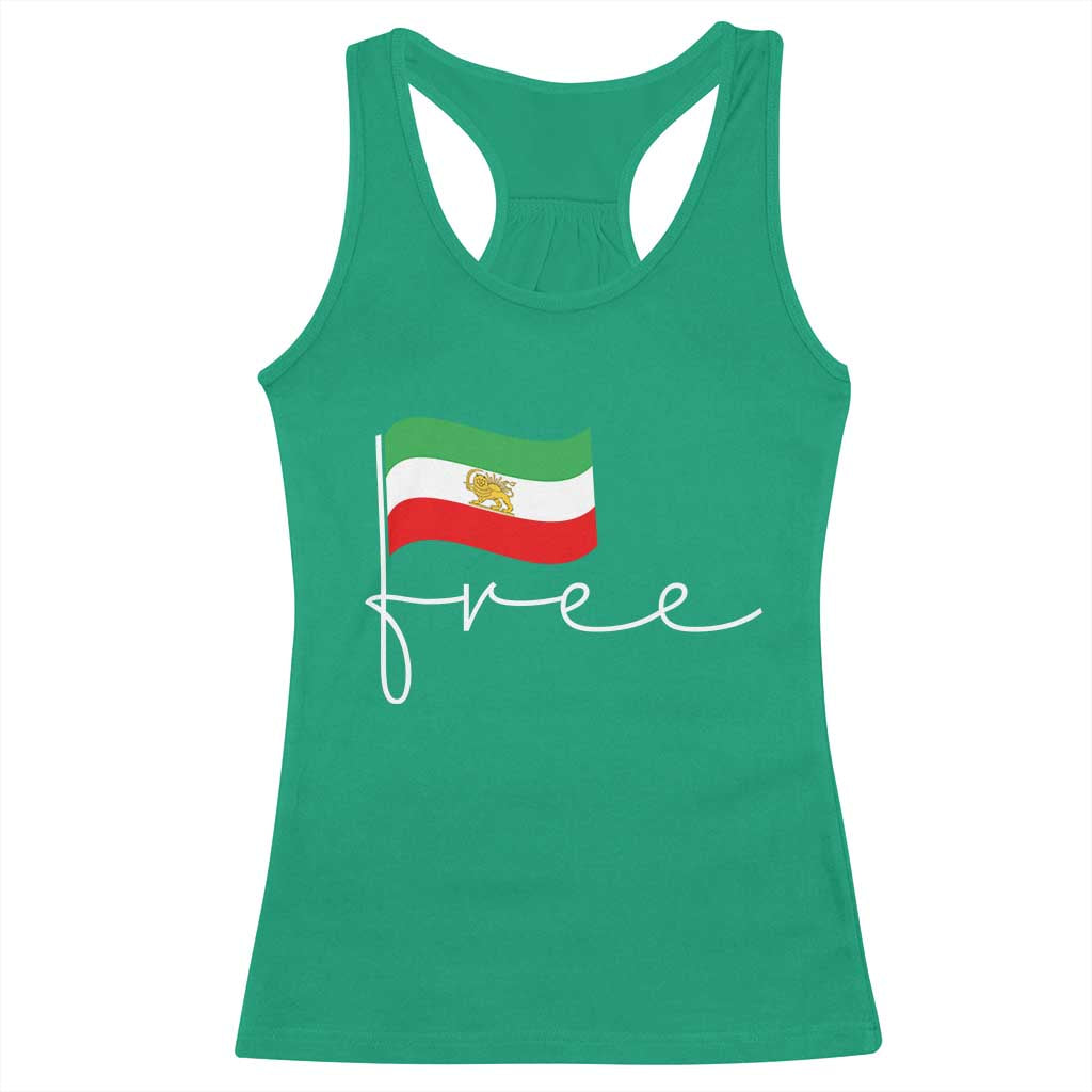 Free Iran Persian Flag Racerback Tank Top Iranian Freedom Supporters Revolution