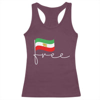 Free Iran Persian Flag Racerback Tank Top Iranian Freedom Supporters Revolution