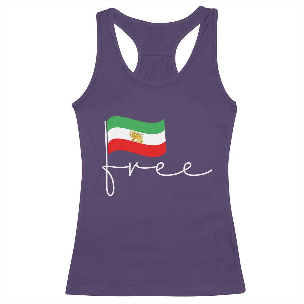 Free Iran Persian Flag Racerback Tank Top Iranian Freedom Supporters Revolution