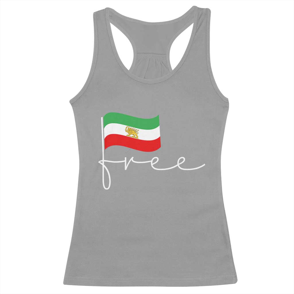 Free Iran Persian Flag Racerback Tank Top Iranian Freedom Supporters Revolution