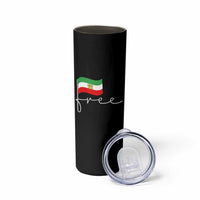 Free Iran Persian Flag Skinny Tumbler Iranian Freedom Supporters Revolution