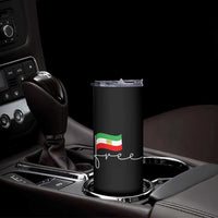 Free Iran Persian Flag Skinny Tumbler Iranian Freedom Supporters Revolution