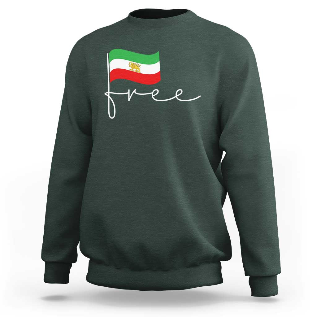 Free Iran Persian Flag Sweatshirt Iranian Freedom Supporters Revolution