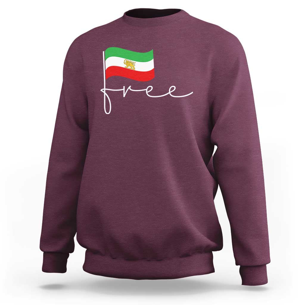 Free Iran Persian Flag Sweatshirt Iranian Freedom Supporters Revolution