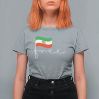 Free Iran Persian Flag T Shirt For Women Iranian Freedom Supporters Revolution