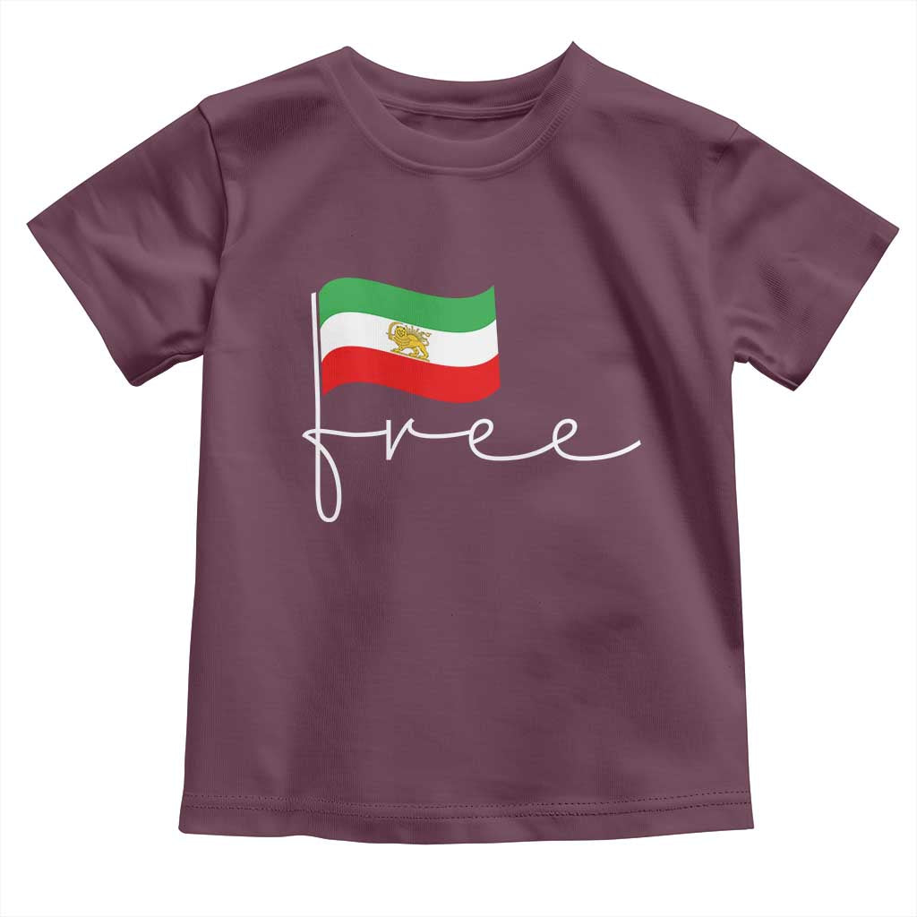 Free Iran Persian Flag Toddler T Shirt Iranian Freedom Supporters Revolution