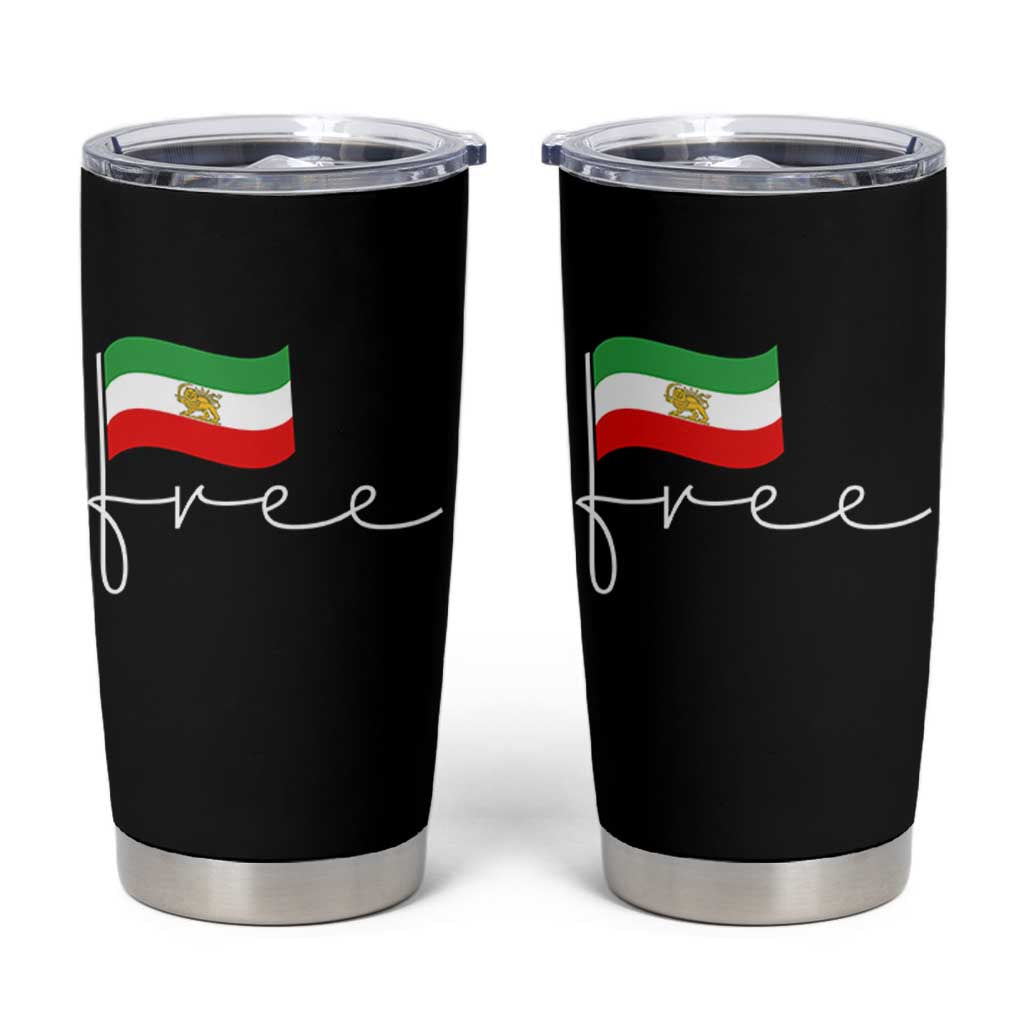 Free Iran Persian Flag Tumbler Cup Iranian Freedom Supporters Revolution
