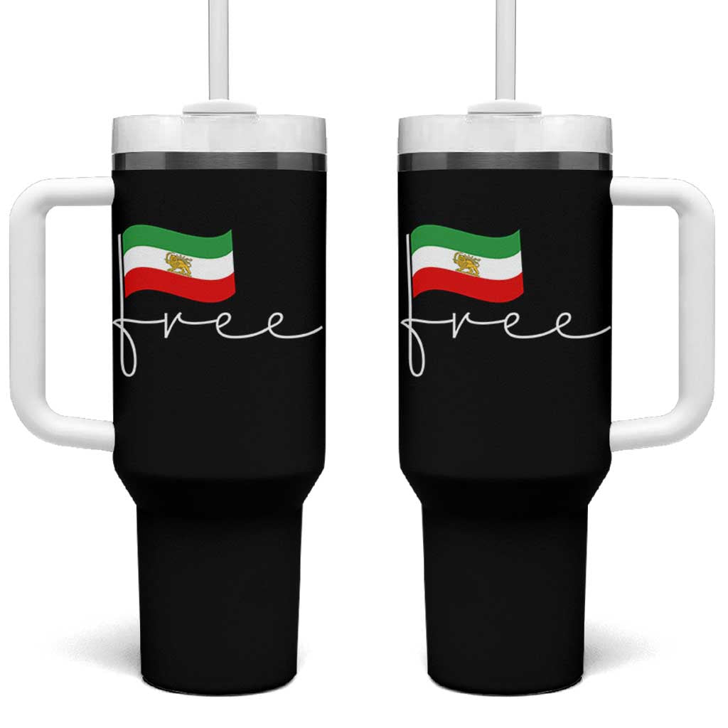 Free Iran Persian Flag Tumbler With Handle Iranian Freedom Supporters Revolution