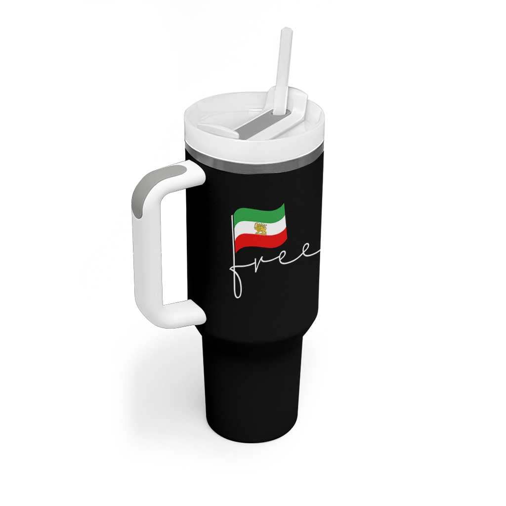 Free Iran Persian Flag Tumbler With Handle Iranian Freedom Supporters Revolution