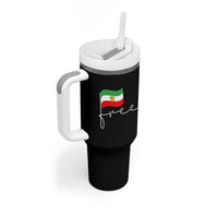 Free Iran Persian Flag Tumbler With Handle Iranian Freedom Supporters Revolution