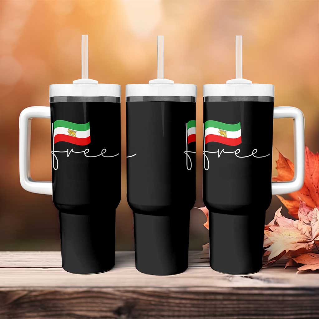 Free Iran Persian Flag Tumbler With Handle Iranian Freedom Supporters Revolution