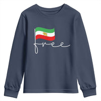 Free Iran Persian Flag Youth Sweatshirt Iranian Freedom Supporters Revolution