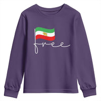 Free Iran Persian Flag Youth Sweatshirt Iranian Freedom Supporters Revolution