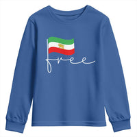 Free Iran Persian Flag Youth Sweatshirt Iranian Freedom Supporters Revolution