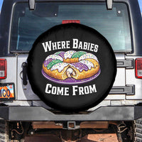 Funny Mardi Gras King Cake Spare Tire Cover Where Babies Come From Louisiana Humor