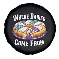 Funny Mardi Gras King Cake Spare Tire Cover Where Babies Come From Louisiana Humor