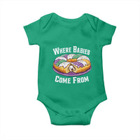 Funny Mardi Gras King Cake Baby Onesie Where Babies Come From Louisiana Humor