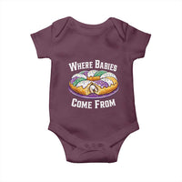 Funny Mardi Gras King Cake Baby Onesie Where Babies Come From Louisiana Humor