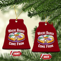 Funny Mardi Gras King Cake Ceramic Ornament Where Babies Come From Louisiana Humor