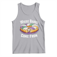 Funny Mardi Gras King Cake Tank Top Where Babies Come From Louisiana Humor