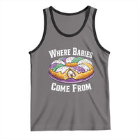 Funny Mardi Gras King Cake Tank Top Where Babies Come From Louisiana Humor
