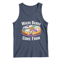 Funny Mardi Gras King Cake Tank Top Where Babies Come From Louisiana Humor