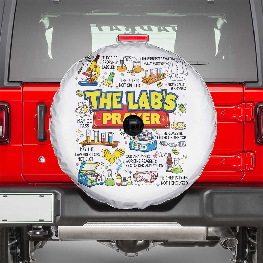The Lab’s Prayer Funny Lab Week 2026 Spare Tire Cover Medical Laboratory Scientist Humor Gift for Lab Techs