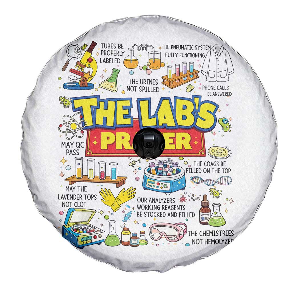 The Lab’s Prayer Funny Lab Week 2026 Spare Tire Cover Medical Laboratory Scientist Humor Gift for Lab Techs