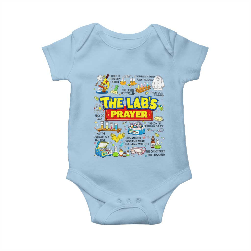 The Lab’s Prayer Funny Lab Week 2026 Baby Onesie Medical Laboratory Scientist Humor Gift for Lab Techs