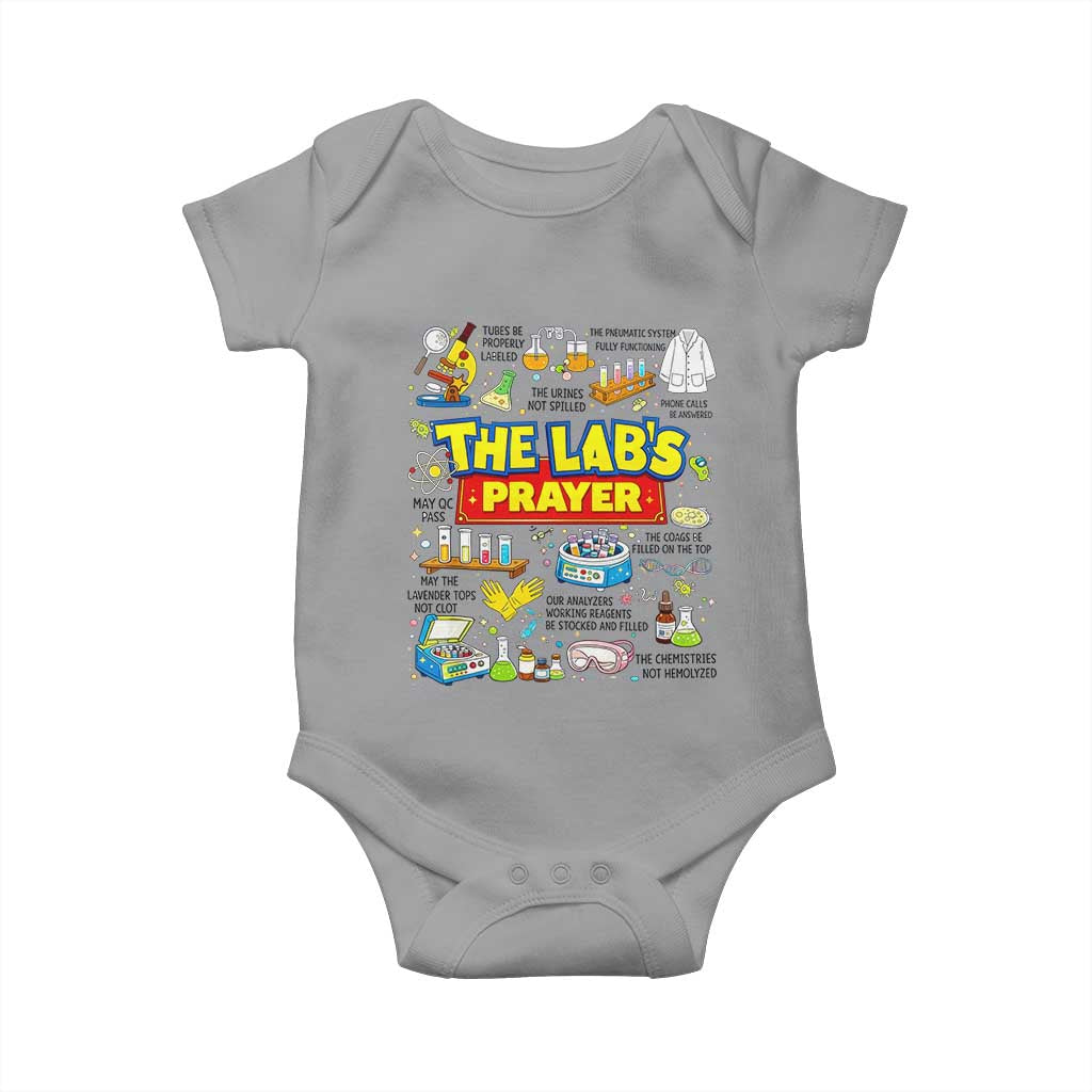 The Lab’s Prayer Funny Lab Week 2026 Baby Onesie Medical Laboratory Scientist Humor Gift for Lab Techs