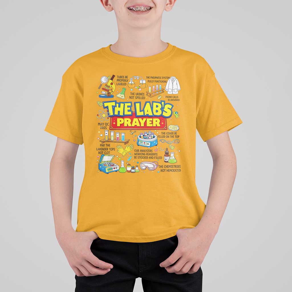 The Lab’s Prayer Funny Lab Week 2026 T Shirt For Kid Medical Laboratory Scientist Humor Gift for Lab Techs