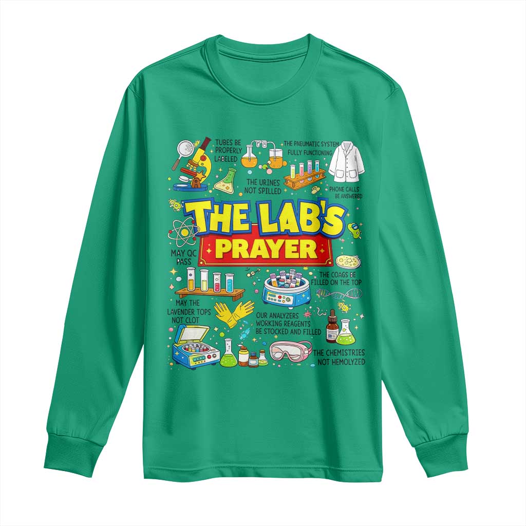 The Lab’s Prayer Funny Lab Week 2026 Long Sleeve Shirt Medical Laboratory Scientist Humor Gift for Lab Techs
