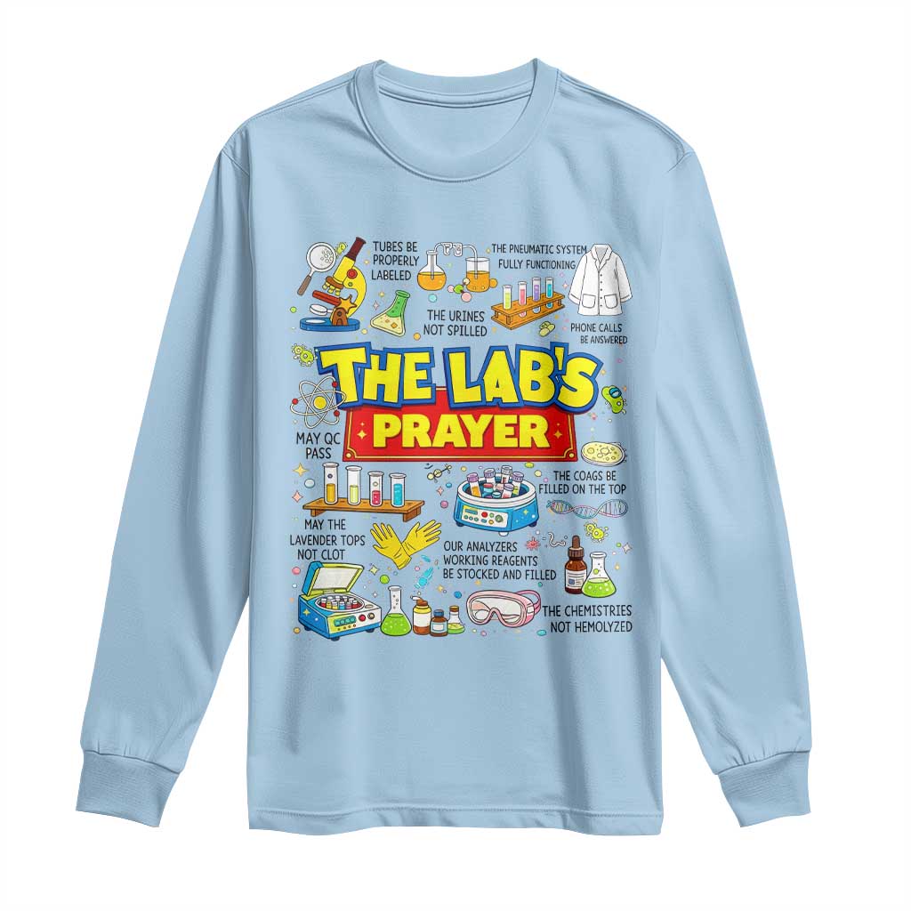 The Lab’s Prayer Funny Lab Week 2026 Long Sleeve Shirt Medical Laboratory Scientist Humor Gift for Lab Techs