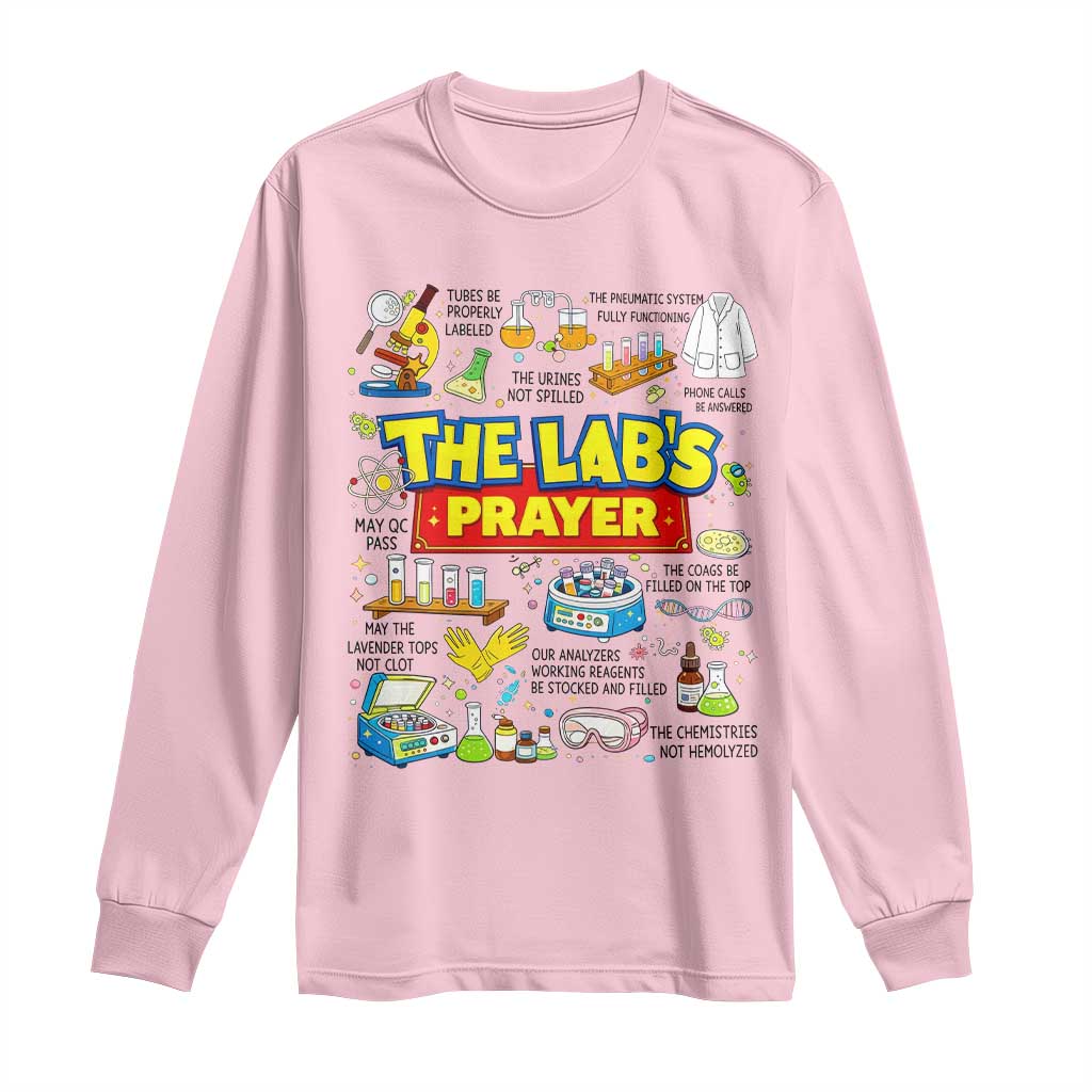 The Lab’s Prayer Funny Lab Week 2026 Long Sleeve Shirt Medical Laboratory Scientist Humor Gift for Lab Techs