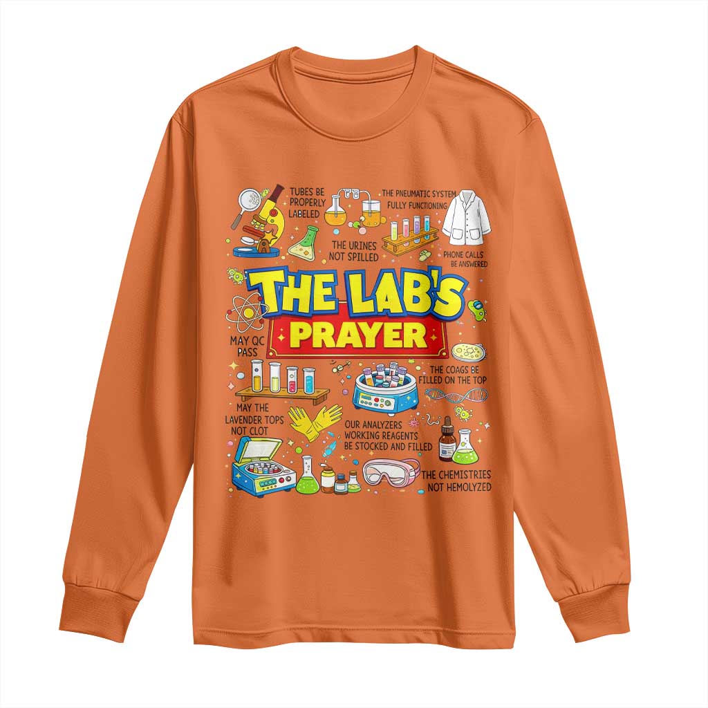 The Lab’s Prayer Funny Lab Week 2026 Long Sleeve Shirt Medical Laboratory Scientist Humor Gift for Lab Techs