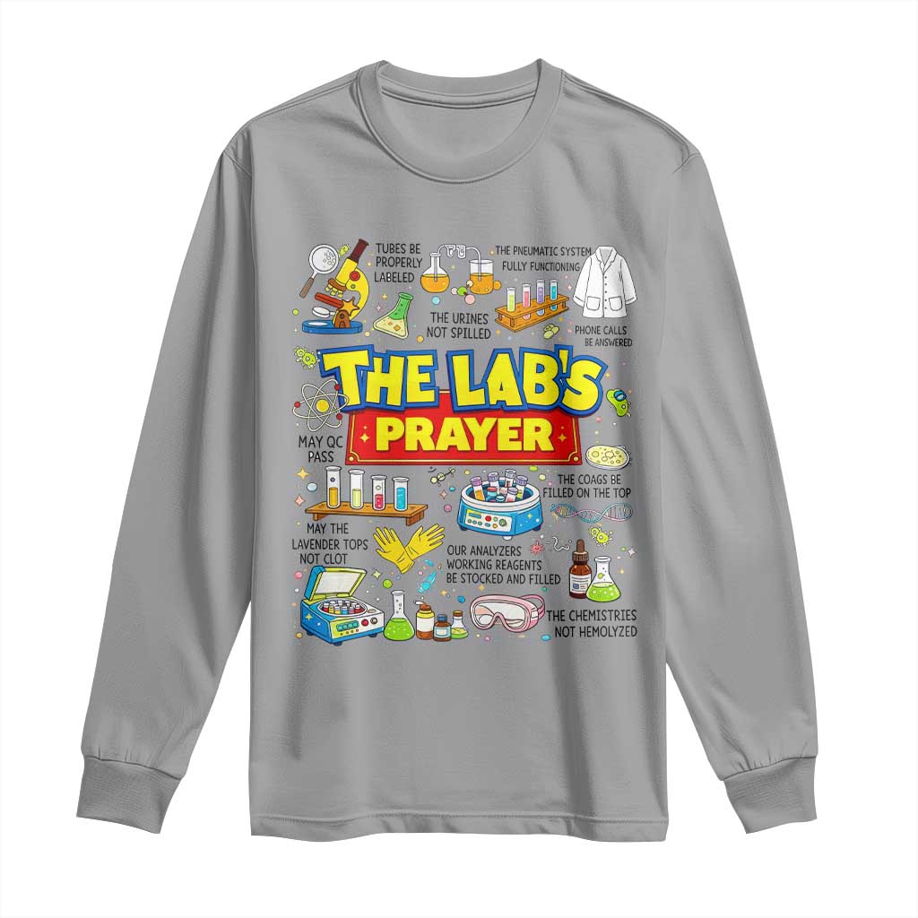 The Lab’s Prayer Funny Lab Week 2026 Long Sleeve Shirt Medical Laboratory Scientist Humor Gift for Lab Techs