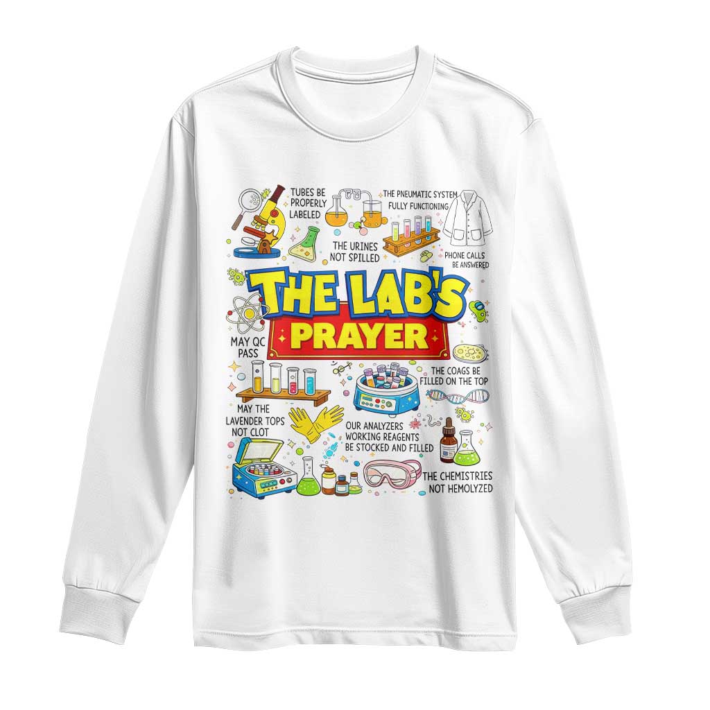 The Lab’s Prayer Funny Lab Week 2026 Long Sleeve Shirt Medical Laboratory Scientist Humor Gift for Lab Techs