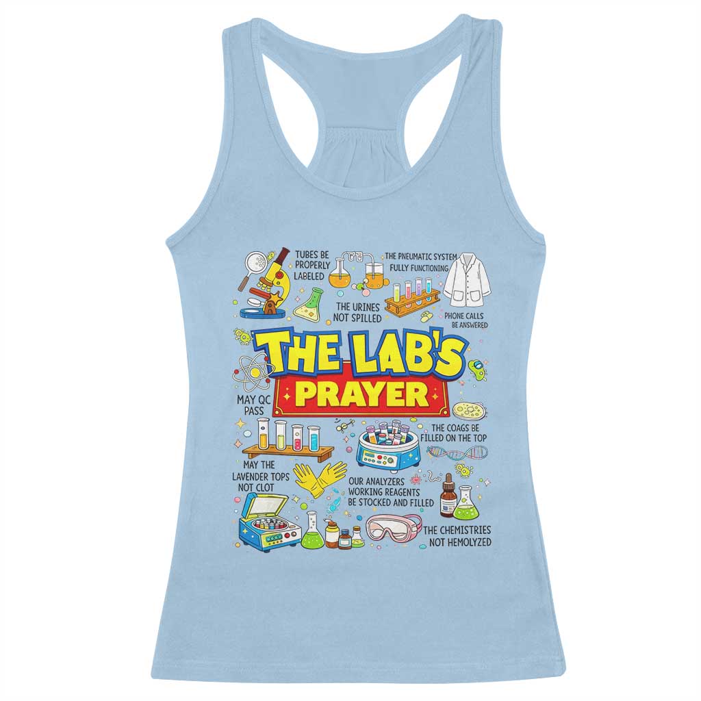 The Lab’s Prayer Funny Lab Week 2026 Racerback Tank Top Medical Laboratory Scientist Humor Gift for Lab Techs