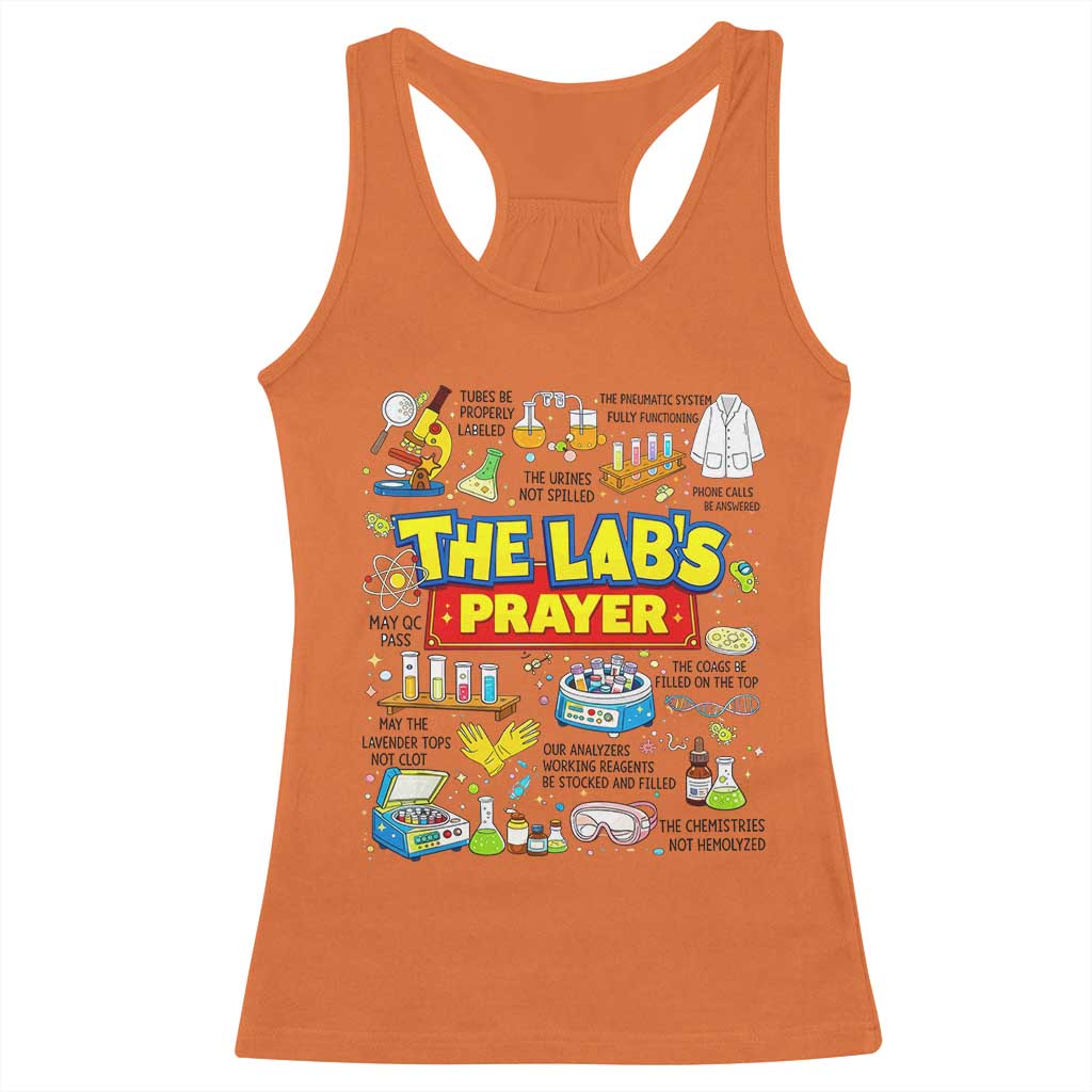 The Lab’s Prayer Funny Lab Week 2026 Racerback Tank Top Medical Laboratory Scientist Humor Gift for Lab Techs