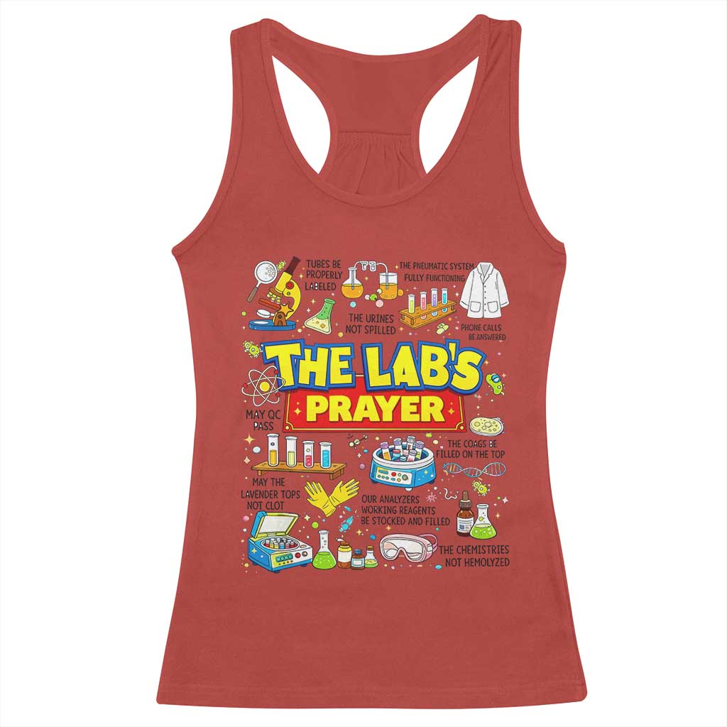 The Lab’s Prayer Funny Lab Week 2026 Racerback Tank Top Medical Laboratory Scientist Humor Gift for Lab Techs