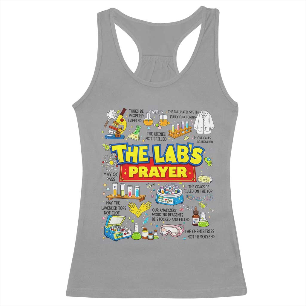 The Lab’s Prayer Funny Lab Week 2026 Racerback Tank Top Medical Laboratory Scientist Humor Gift for Lab Techs
