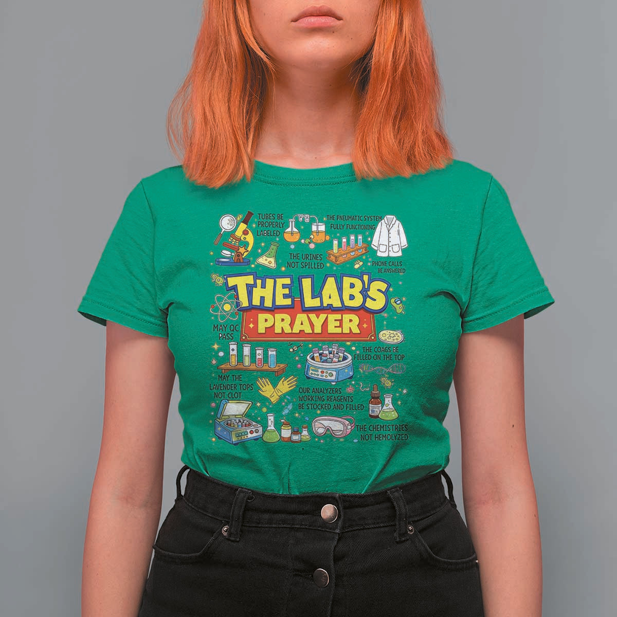 The Lab’s Prayer Funny Lab Week 2026 T Shirt For Women Medical Laboratory Scientist Humor Gift for Lab Techs