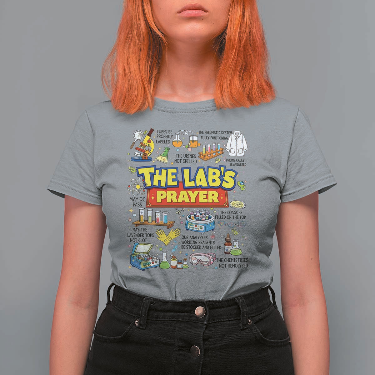 The Lab’s Prayer Funny Lab Week 2026 T Shirt For Women Medical Laboratory Scientist Humor Gift for Lab Techs